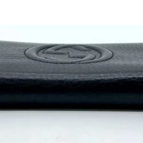Authentic GUCCI GG Logo Soho Leather Black Long Wallet W/Box - Picture 5 of 16